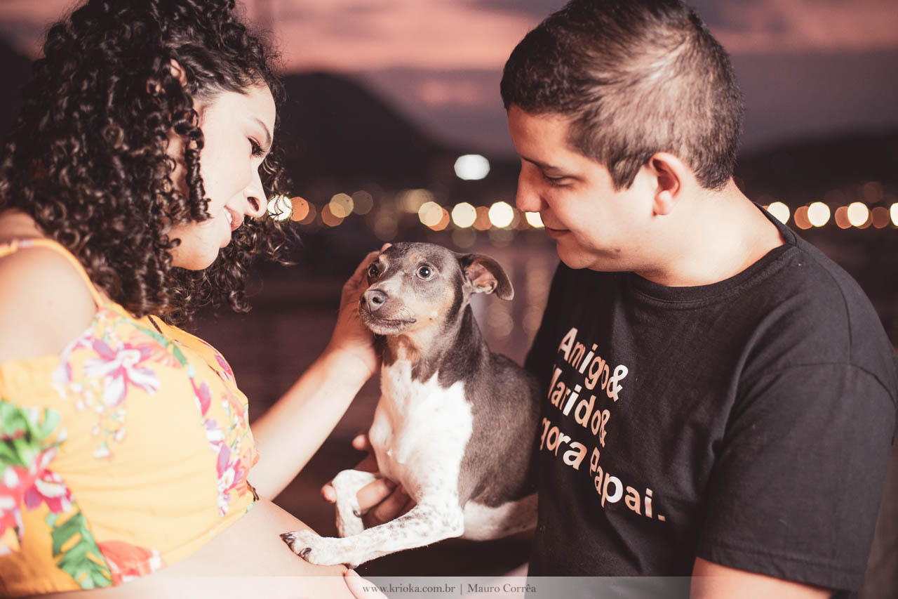 ensaio fotografico de gestante com pet
